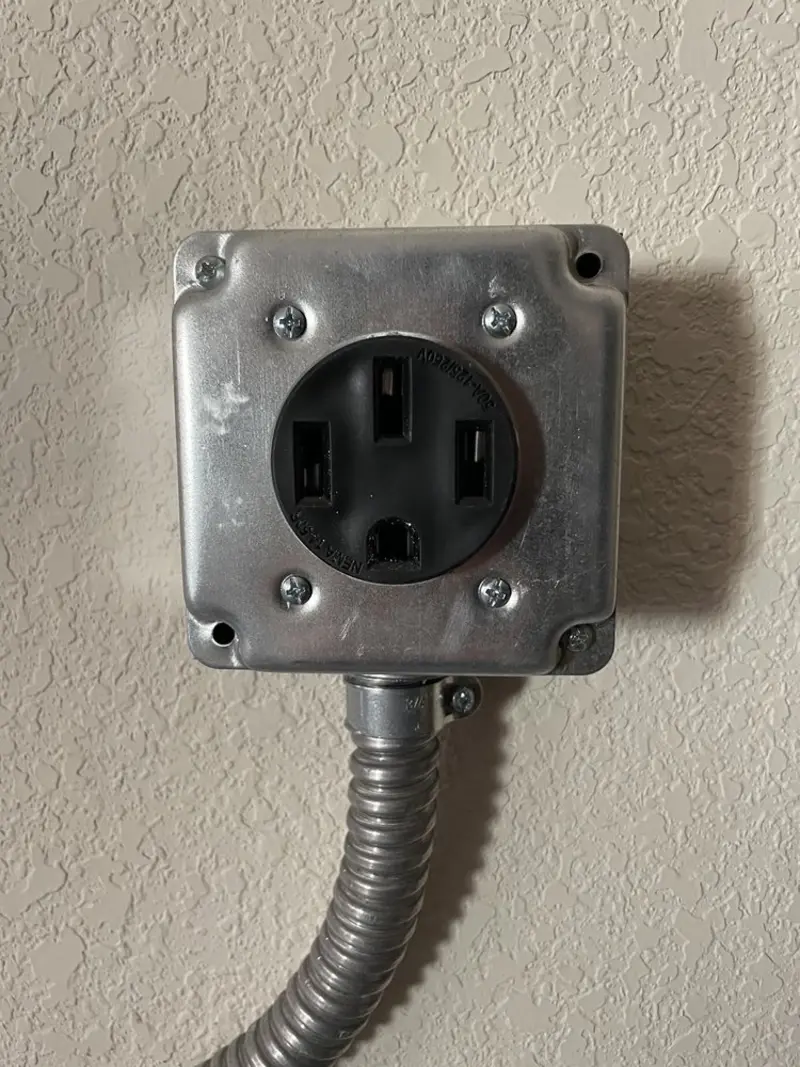NEMA 14-50 outlet installed for Smart Home Electrical in Hebron